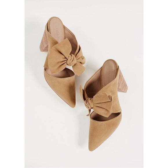Ulla Johnson Heel Suede Lucia Bow Mule - Picture 9 of 9